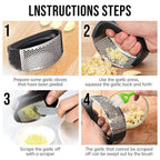 Heavy-Duty Garlic Press Tool with Spoon Set (2 Pc Set)