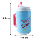 Big Plastic Insulated Mug With Straw (1 Pc, 709 ML)