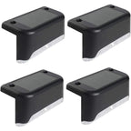 4-Piece Solar Waterproof Garden, Stair & Railing Lights