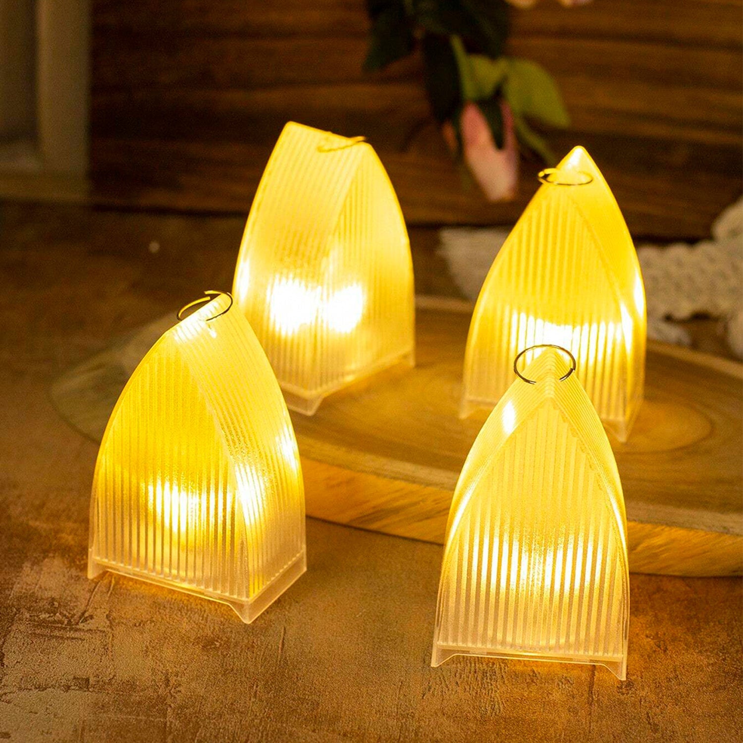 Transparent Decorative LED Candle Lights (24 Pc)