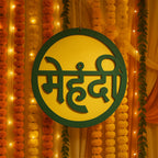 Mehndi Ceremony Wall Hanging / Backdrop Sign Name Plate (1 Pc)