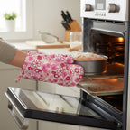Designer Multicoloured Oven Mitt and Pot Holder (24 Cm)