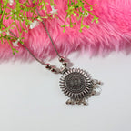 Oxidised Silver Traditional Long Necklace (1 Pc)