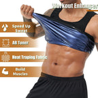Men’s Slim Fit Sweat Shaper Tank Top (XXL/XXXL, 1 Pc)