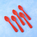 Food Plastic Spoon Set Table Spoon Tea Spoon Coffee Spoon  Heat Resistant 5 Pc