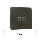 Adhesive wall hook size illustration