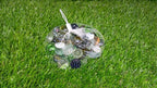 Flat round glass marbles for aquarium and vase fillers